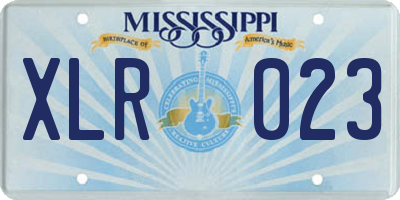 MS license plate XLR023
