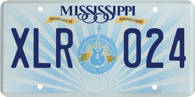 MS license plate XLR024
