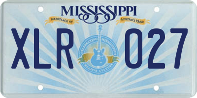 MS license plate XLR027