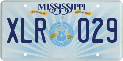 MS license plate XLR029