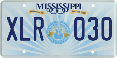 MS license plate XLR030
