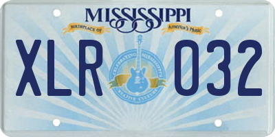MS license plate XLR032
