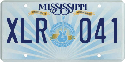 MS license plate XLR041