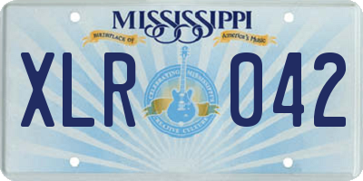 MS license plate XLR042