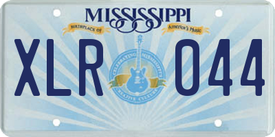 MS license plate XLR044