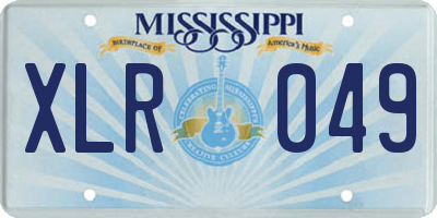MS license plate XLR049