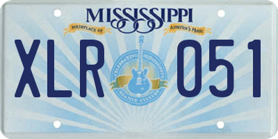 MS license plate XLR051