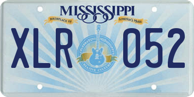 MS license plate XLR052