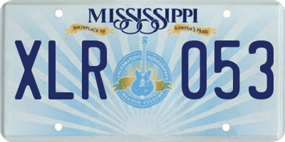 MS license plate XLR053
