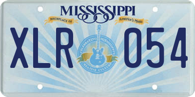 MS license plate XLR054
