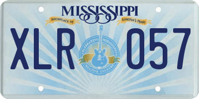 MS license plate XLR057