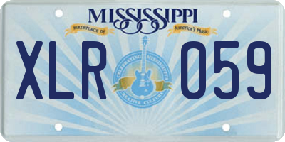 MS license plate XLR059