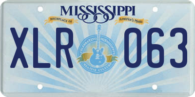 MS license plate XLR063