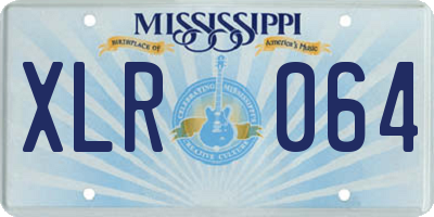 MS license plate XLR064