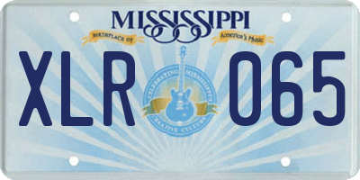 MS license plate XLR065