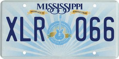 MS license plate XLR066