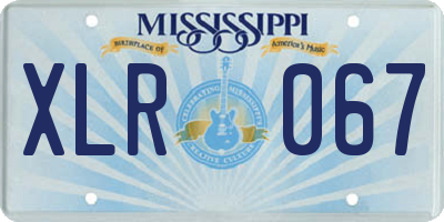 MS license plate XLR067