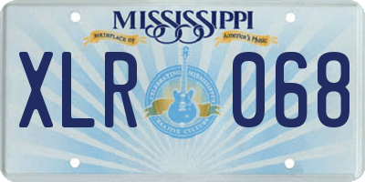 MS license plate XLR068
