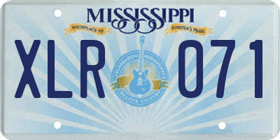 MS license plate XLR071