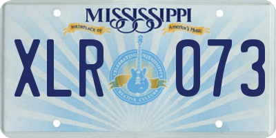 MS license plate XLR073