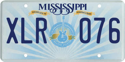 MS license plate XLR076