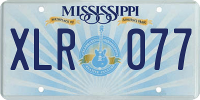 MS license plate XLR077