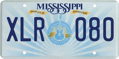 MS license plate XLR080