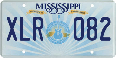 MS license plate XLR082