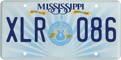 MS license plate XLR086