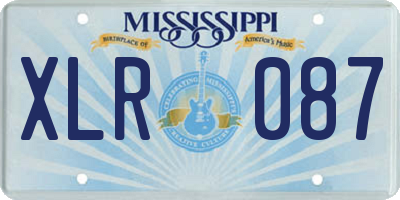 MS license plate XLR087