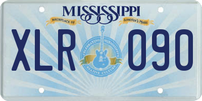 MS license plate XLR090