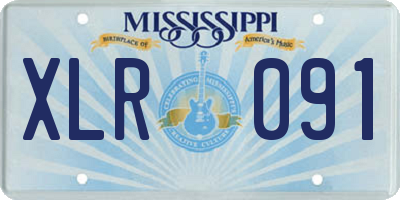 MS license plate XLR091