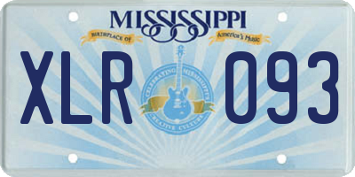 MS license plate XLR093