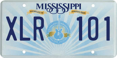 MS license plate XLR101