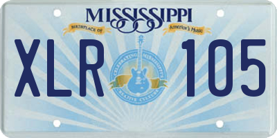 MS license plate XLR105