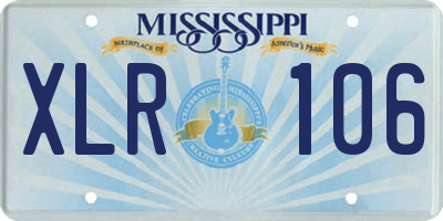 MS license plate XLR106