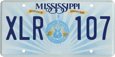 MS license plate XLR107