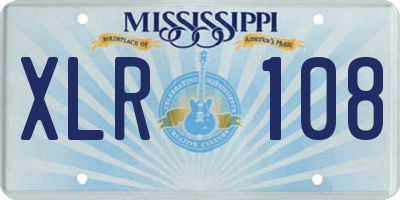 MS license plate XLR108
