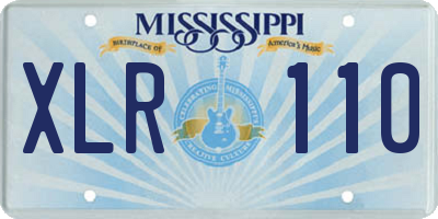 MS license plate XLR110