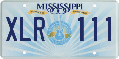 MS license plate XLR111