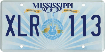 MS license plate XLR113