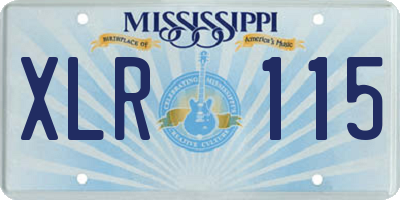 MS license plate XLR115