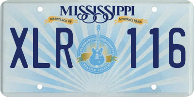 MS license plate XLR116
