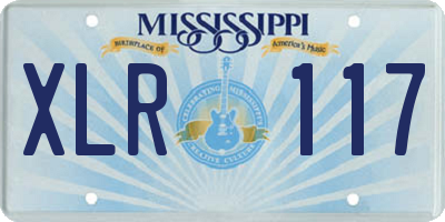 MS license plate XLR117