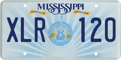 MS license plate XLR120