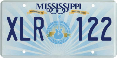 MS license plate XLR122