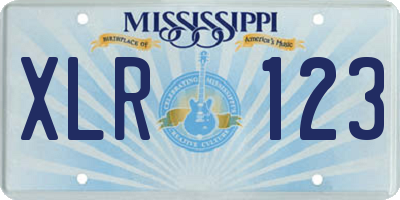 MS license plate XLR123