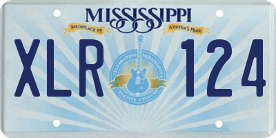 MS license plate XLR124