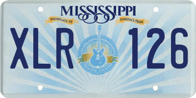 MS license plate XLR126