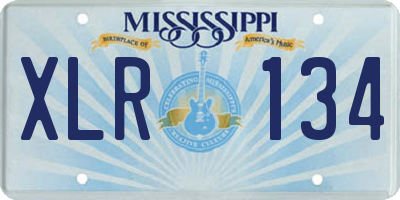 MS license plate XLR134